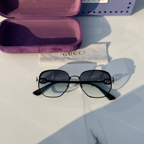 Branded Sunglasses  2496_silver_green