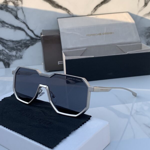 Branded Posce 98145 Silver Black Sunglasses