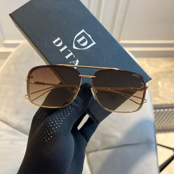 Branded Dta Gold Brown Sunglasses EW