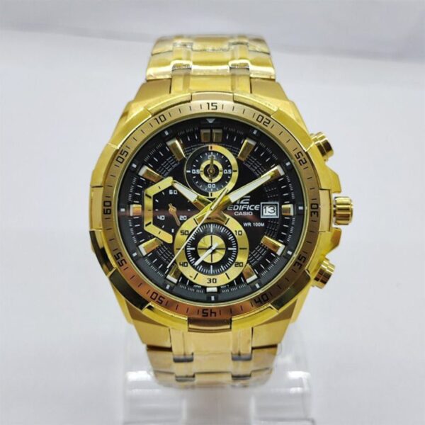 Edifice Gold Black Metal Watch