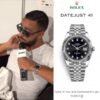 ROLEX DATE JUST BLACK DIAL WITH DIAMONDS