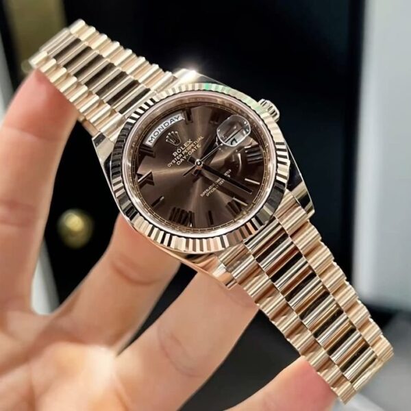 ROLEX Day-Date Rose Gold Brown