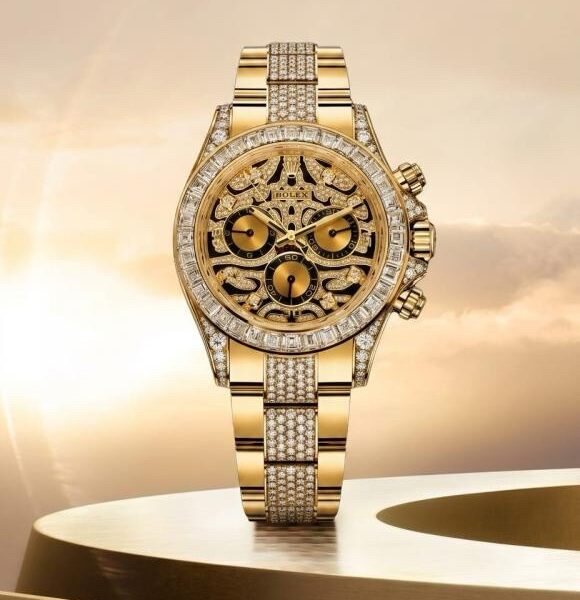 Rolex Daytona Ramzan Special Gold Diamond Metal Watch