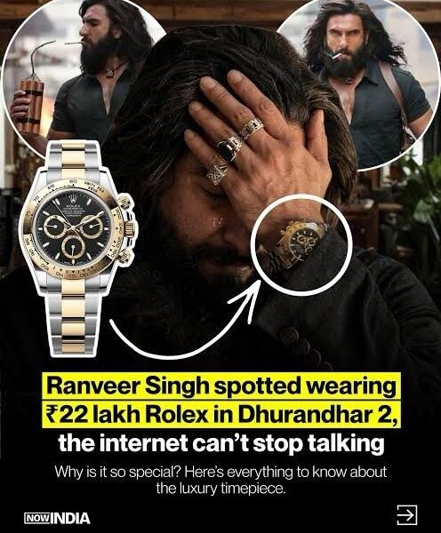 Rolex Cosmograph Daytona Yellow Gold – PREMIUM AUTOMATIC (DHURANDAR 2-RANVEER SINGH) NEWLY LAUNCHED